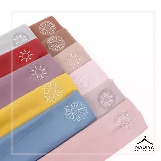 BUTTON.ID - Zeta Series Sanic Scarves Voile Square Crystal Premium by Nadiya