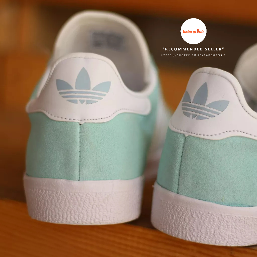 PROMO Sepatu Sneakers Murah | Adidas Gazelle Tosca White Premium TOP Quality, Bahan Kulit, Harga Termurah