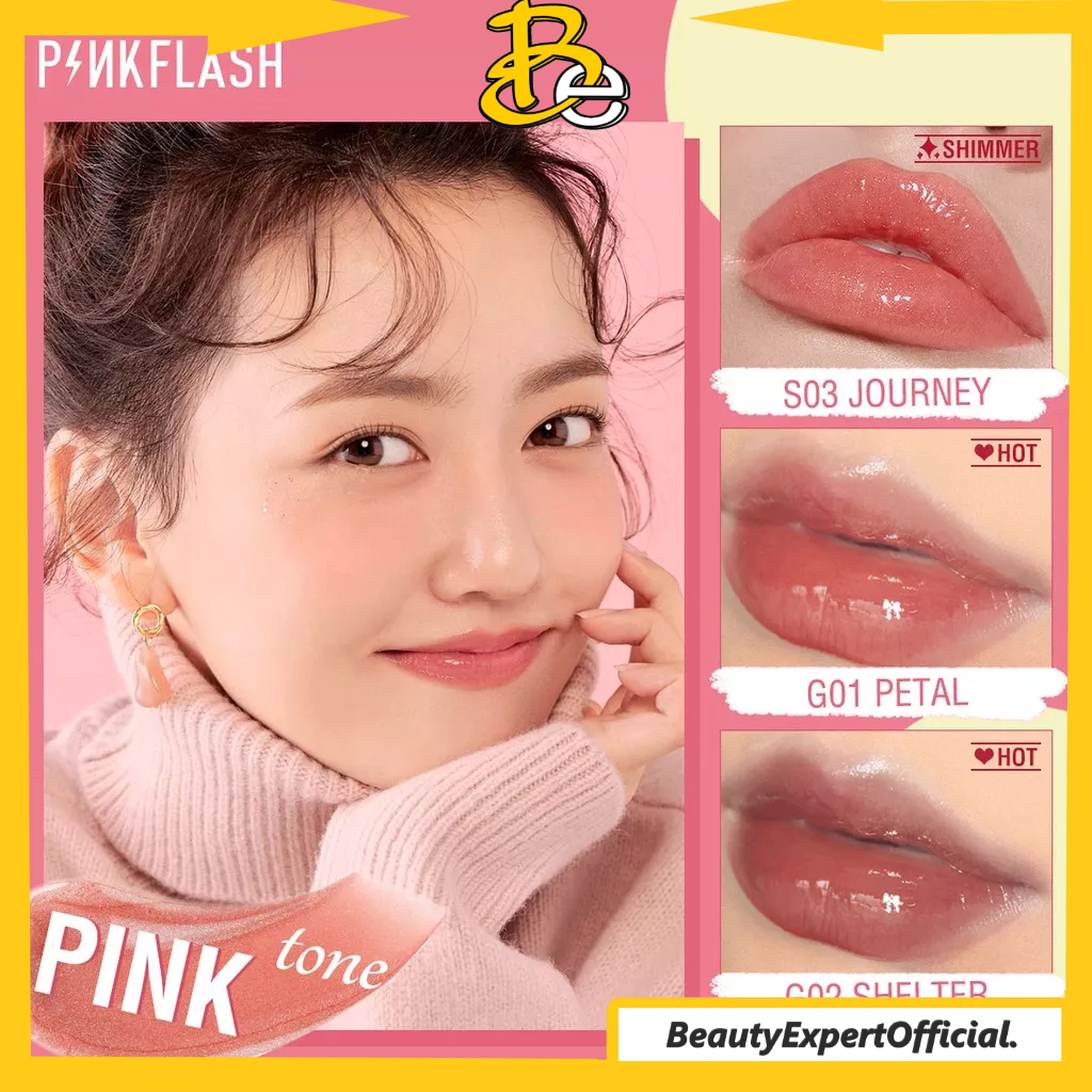 ⭐️ Beauty Expert ⭐️ PINKFLASH OhMyGloss Lasting Glossy Lipgloss PF-L02 - Pink Flash Lipgloss