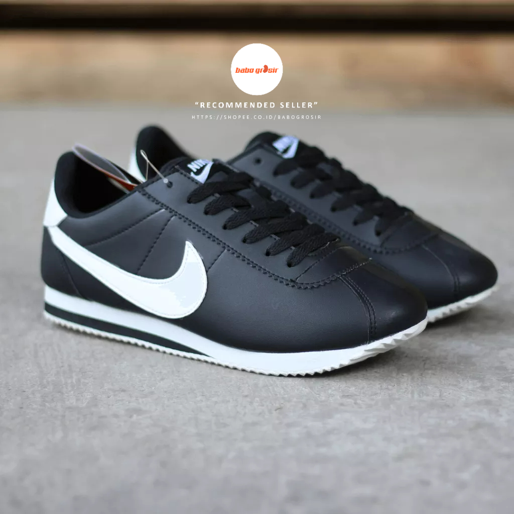 PROMO Nike Cortez Black White Happy Birthday Premium Include Box, Kualitas Mewah, Harga Termurah