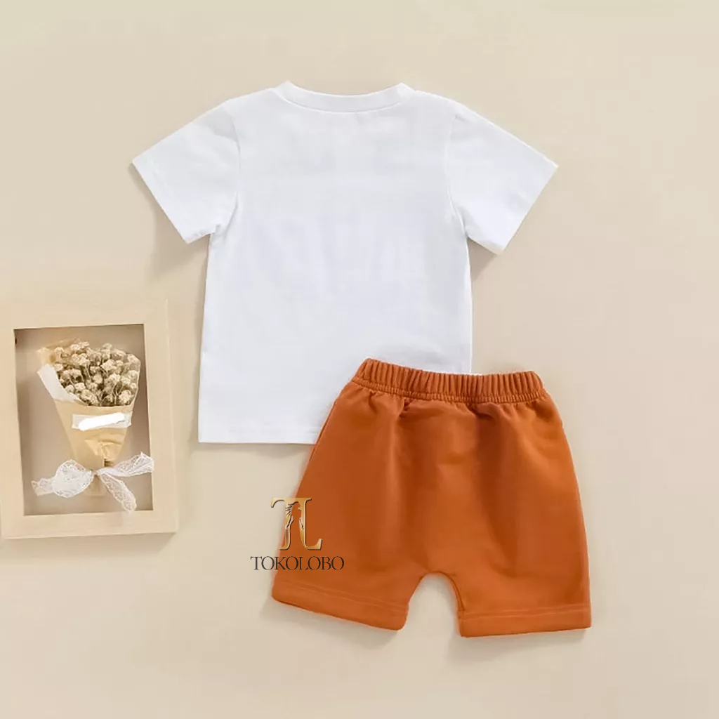 tokolobo 12.12 BIRTHDAY SALE Setelan Anak Brown Kombinasi Unisex