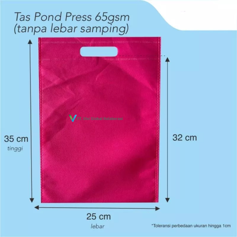

Tas Pres Spunbond Oval 25x35 isi 12pcs Tas wedding hajatan ulang tahun termurah