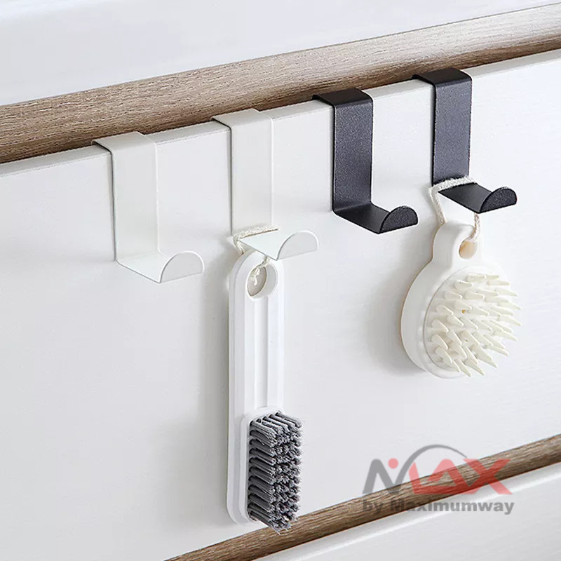 HIMSTO kapstok gantungan baju di pintu tanpa paku / Baut Capstok cantelan baju pengait handuk atau tas kamar mandi dapur kamar tidur hook Door Hanger Hooks Stainless Steel Kitchen Cabinet Draw Over Door Hook Clothes Bedroom Bathroom Hanger Holder