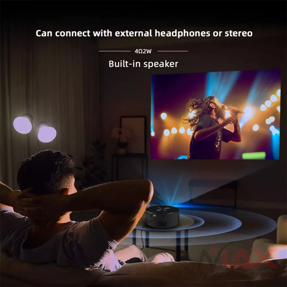 YT200 Proyektor HP Android &amp; IOS tahan 30.000 jam pemakaian layar 100 inch maximum projector Handphone Smartphone Iphone &amp;  Ipad Apple Portable Mini Projector LED Mobile Video Projector Home Theater Media Player Kids Home Wired Same Screen Projector