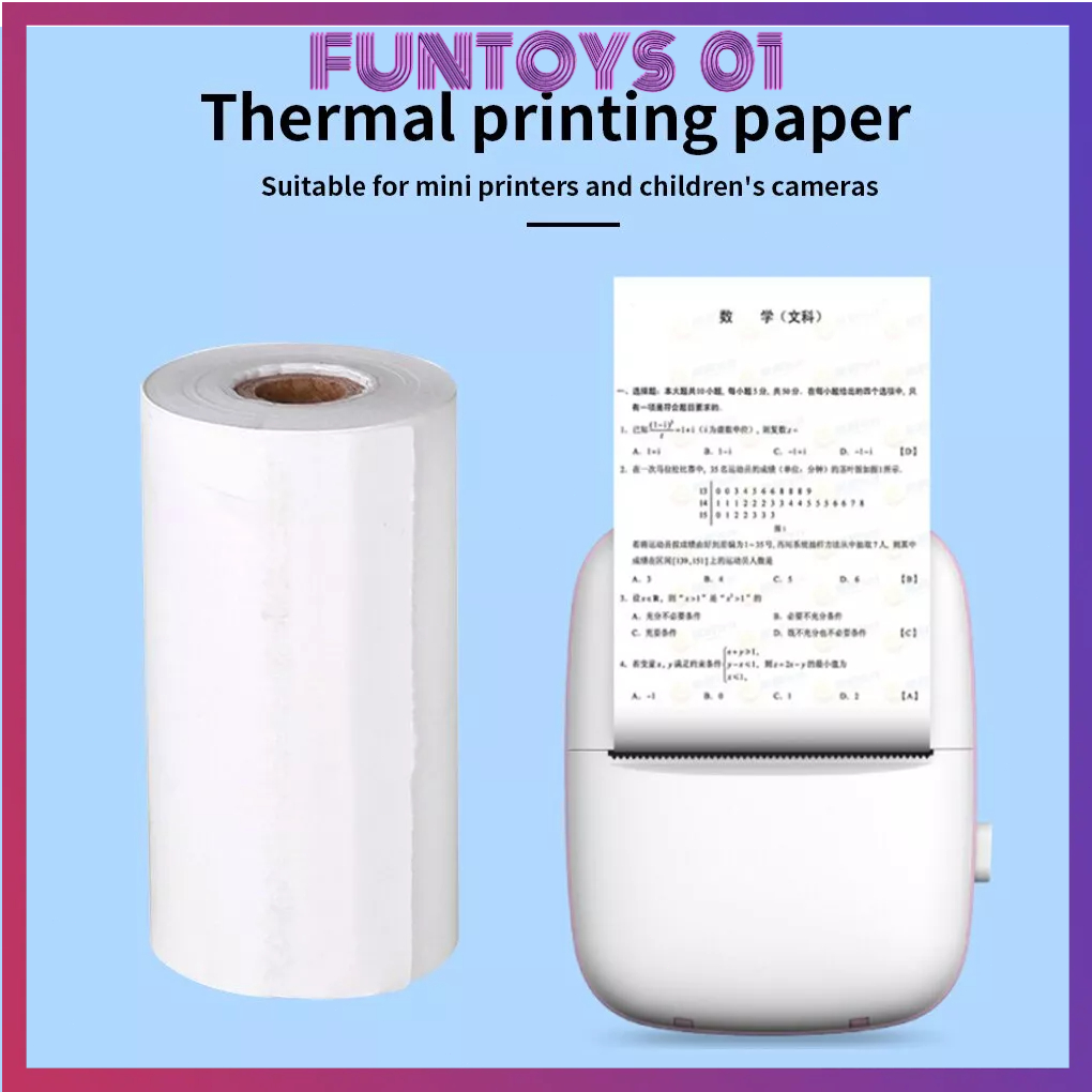 

<COD>Kertas Printable Roll Langsung Thermal Paper ID/Sticker Kertas Thermal Peripage Bisa Langsung LEM Sticker Paper Roll