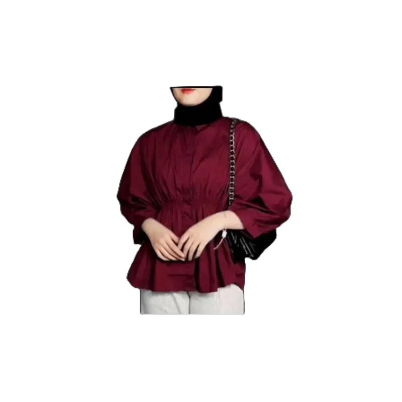 Kemeja Wanita Alya Shirt Kemeja Serut Blouse Terbaru Baby Crush Korean Style Balon