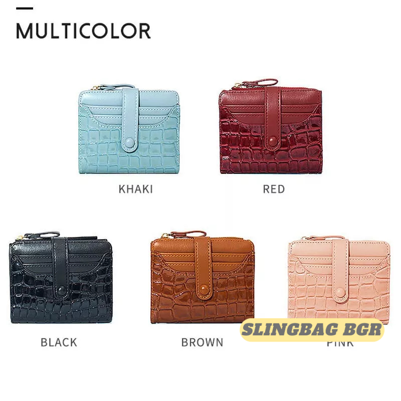 Dompet Kartu - Genie Wallet Dompet Wanita Silvania - Croco leather Dompet Lipat - Tas mini dompet - Dompet termurah