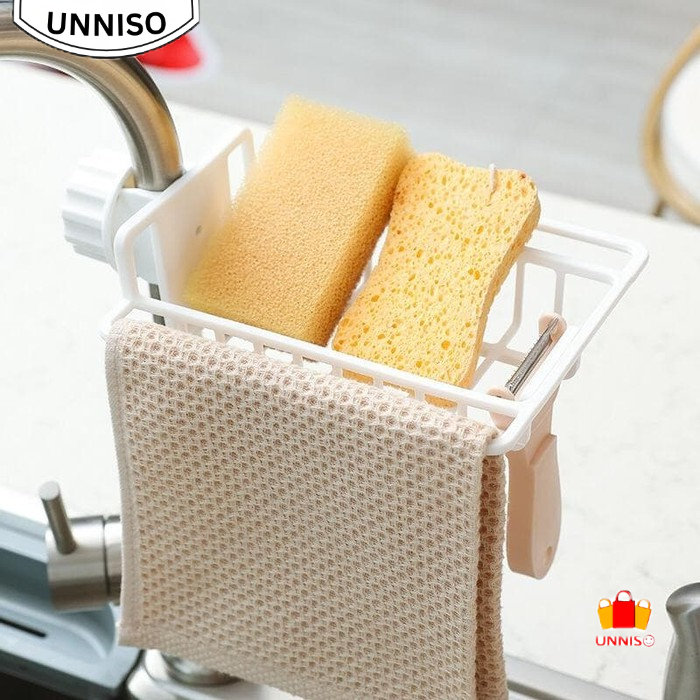 UNNISO- Storage Tempat Sabun Sponge  Rak Pengering Spon &amp; Kain Model Serba Guna