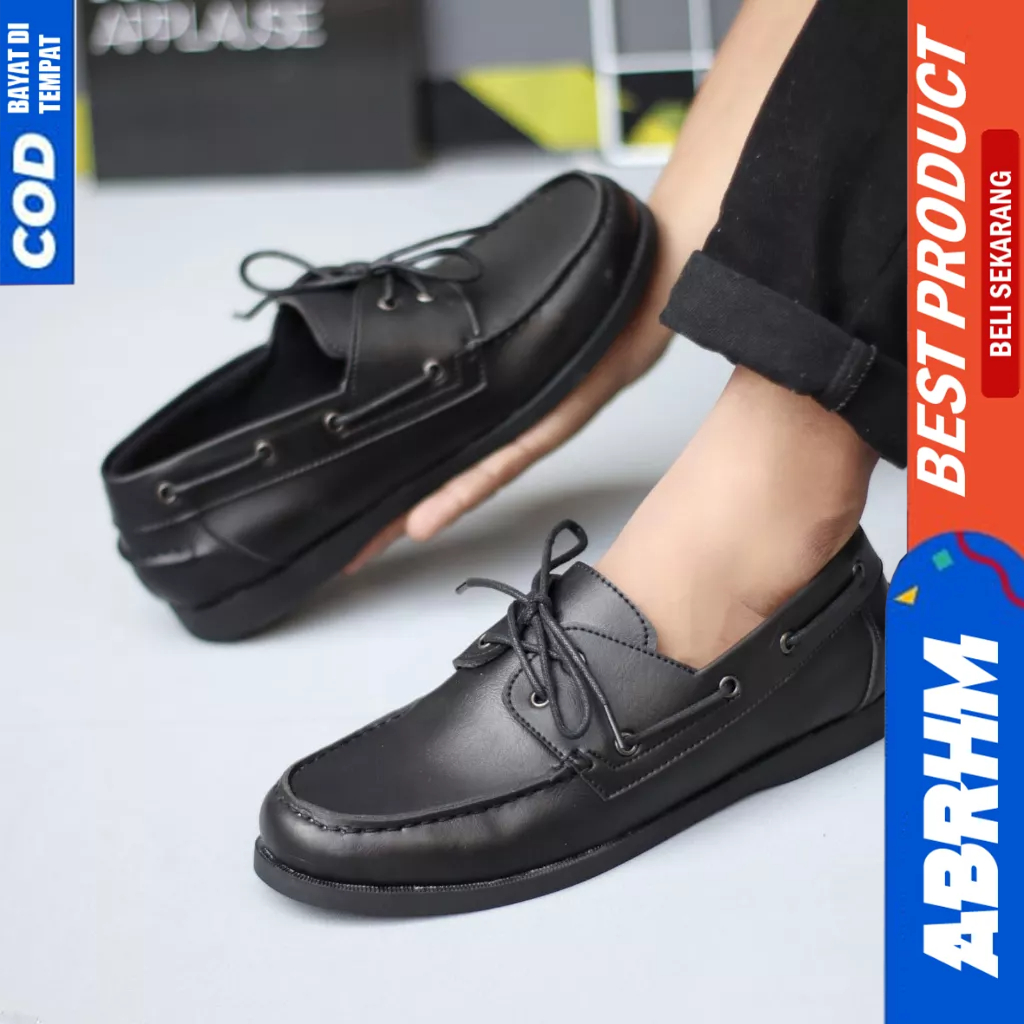 ABRHM Sepatu Formal Hitam Casual Kerja Pantofel Pria