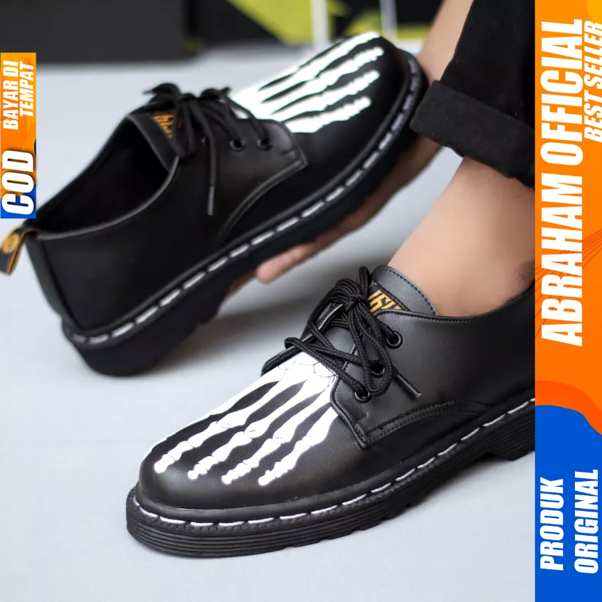 Sepatu Pantofel Docmart Low Boots Hitam Formal Kerja Pria