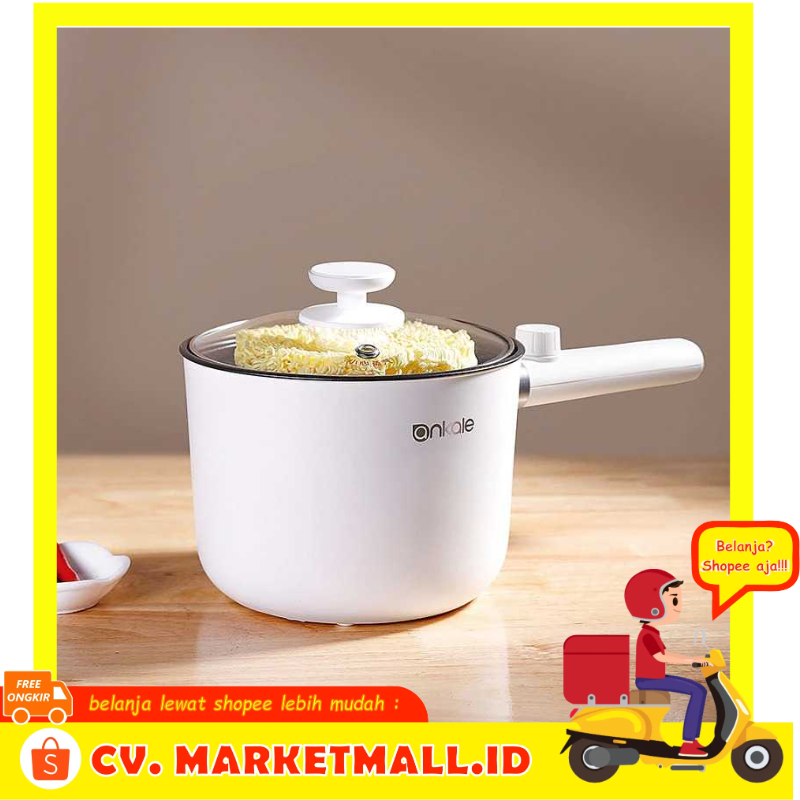 Panci Listrik Mini Electric Portabel 1.5 Liter Cooker 600W Stainless Steel Material Ankale - 7RHALBWH