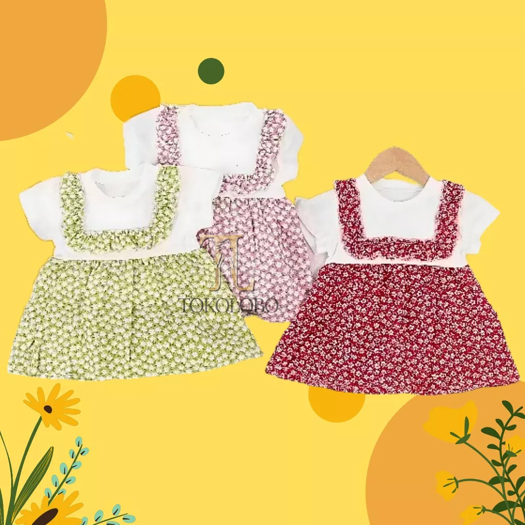 tokolobo (IMPORT) DRESS ANAK CHIC FLOWERS KD 1009