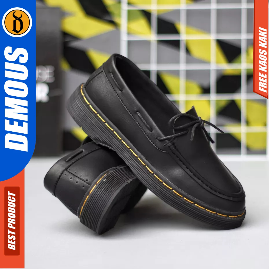 DEMOUS - Sepatu Pantofel Loafers Docmart Hiatm Kerja Pria