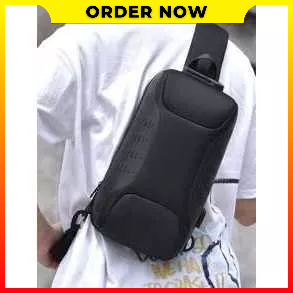 Tas Kurir Selempang Bahu Dada Samping Anti Pencurian kunci Dengan Port USB WEIXIER X311 - 7CFB0CBK