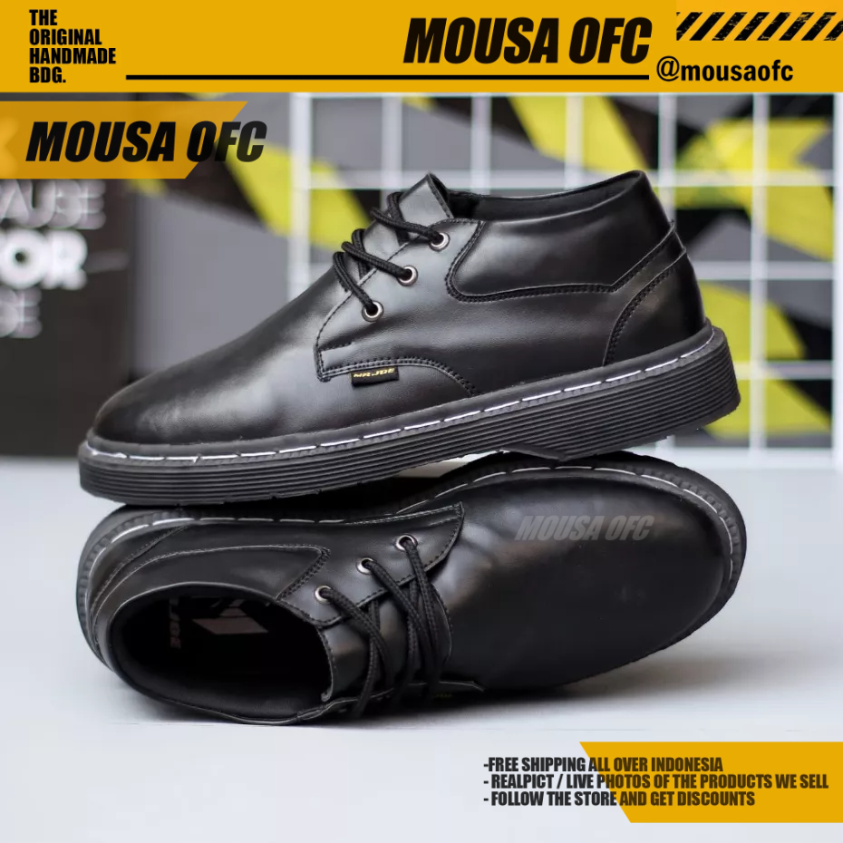 Sepatu Docmart Pantofel Formal Hitam Tali Pria