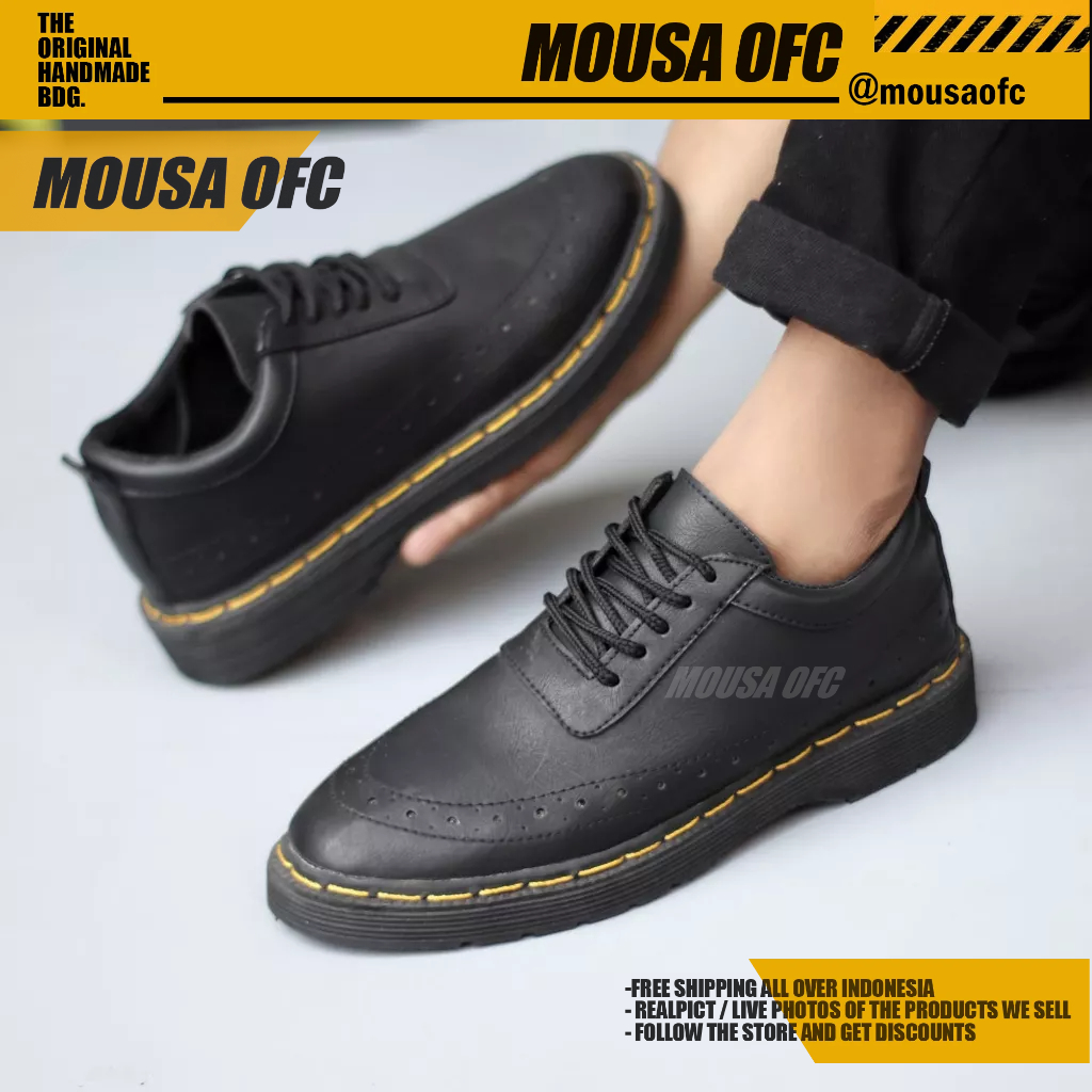 Sepatu Docmart Formal Kerja Hitam Pria