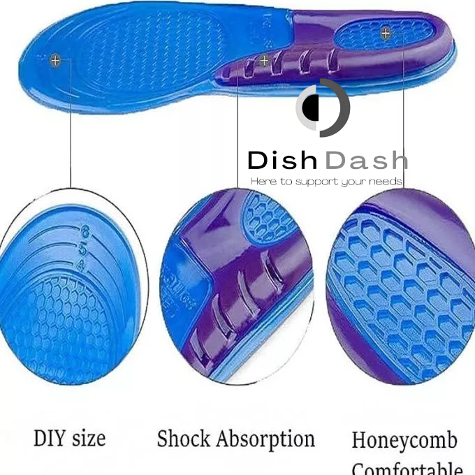 [BAYAR DI TEMPAT] 1 Pasang Insole Sepatu Gel Orthotic Arch Shock Anti Pegel dan Sakit - Insole Sepatu SNEAKER