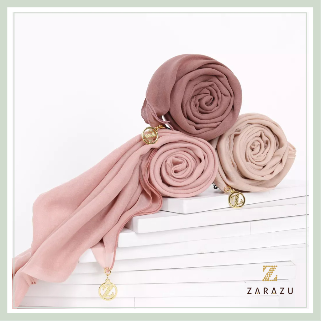 Ria Scarf - Identity Daily Renka Nada Paris Japan Plain Premium Series by Zarazu