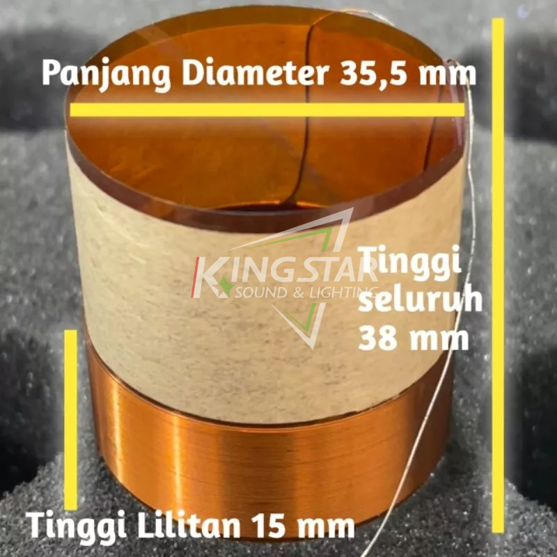 Spool Speaker 35,5 mm Capton 12 inch Spul Spiker kapton 35,5mm 12in sepul spiker 35,4 mm 12 35