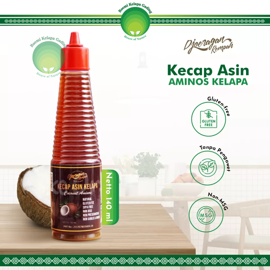 

Kecap Asin Aminos Kelapa Asli 140 Ml Bumbu Kesehatan Penyedap Makanan Tanpa Pengawet Djoeragan Rempah