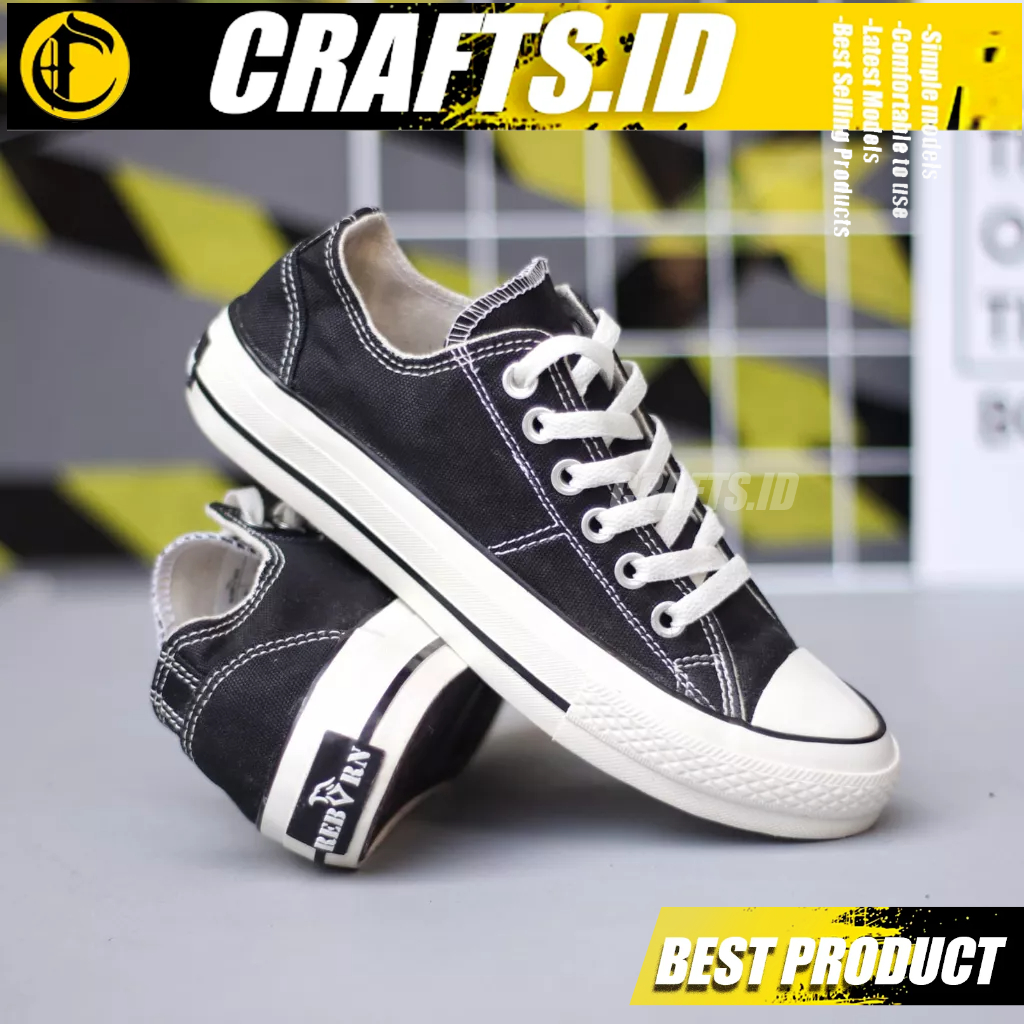 Sepatu Casual Hitam Sneakers Pria Crafts