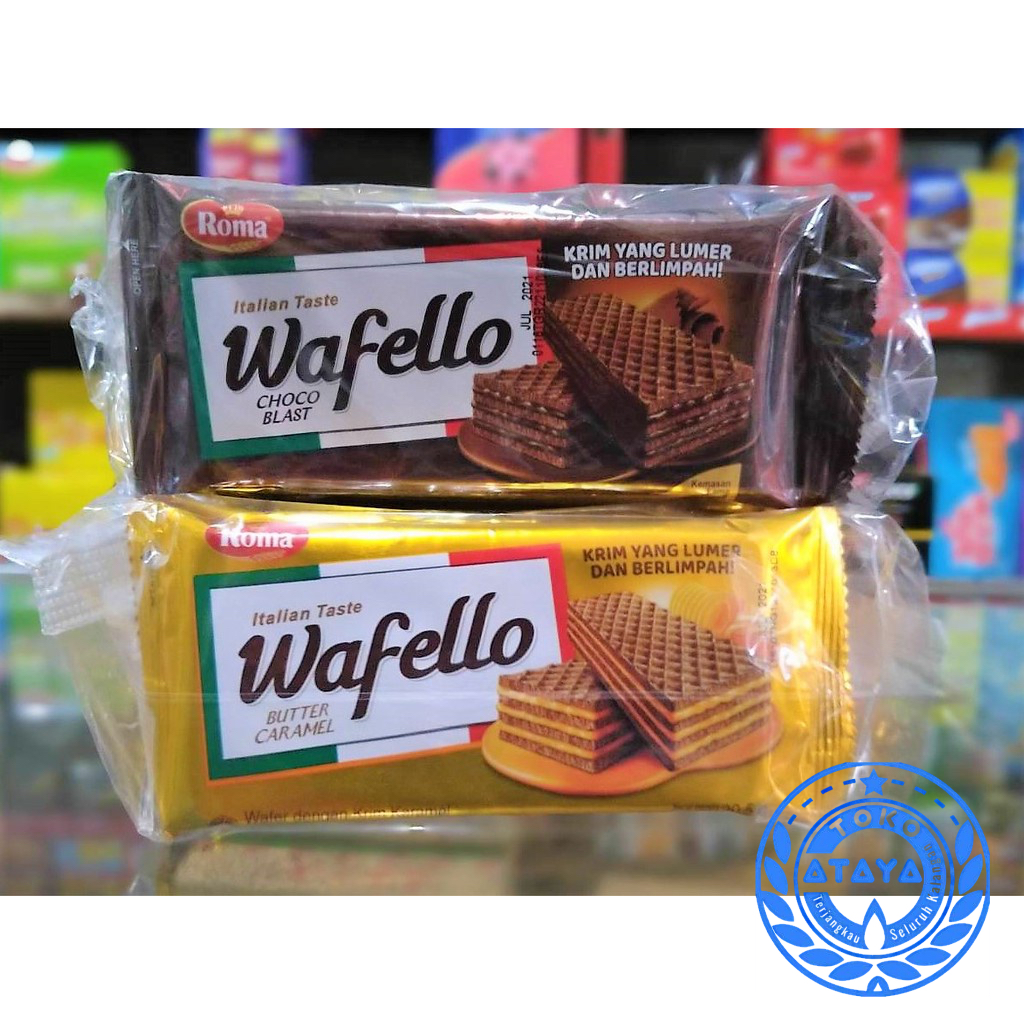 

(RCG) Wafello Cokelat Caramel Mini (10pcs x 17gr) grosir toko snack