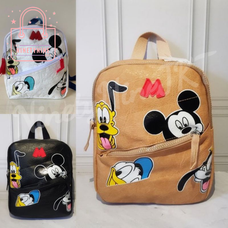 TAS RANSEL ANAK WHITE MICKEY/ZARA KIDS RANSEL MICKEY