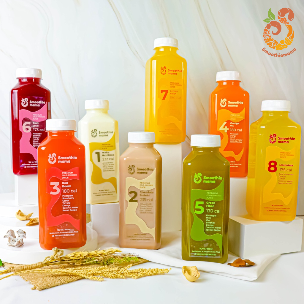 

SMOOTHIEMAMA Paket Detox Full 2 Hari Jus Kesehatan 8 Botol