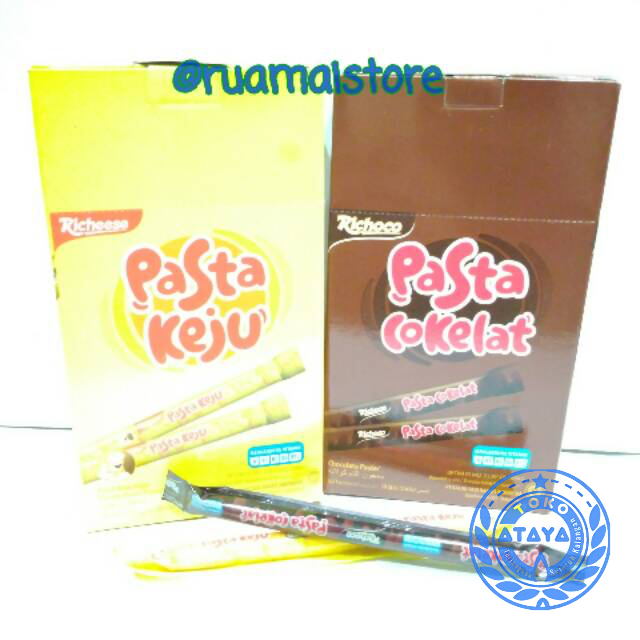 

(BOX) Richeese Pasta Keju - Richoco Cokelat (30pcs x 8gram) grosir toko snack