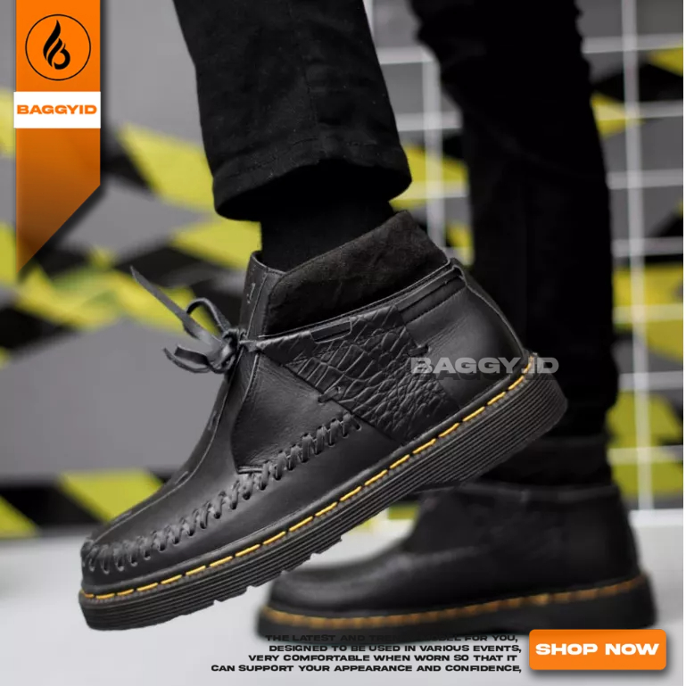 Sepatu Docmart Pria Boots Formal Kulit Asli