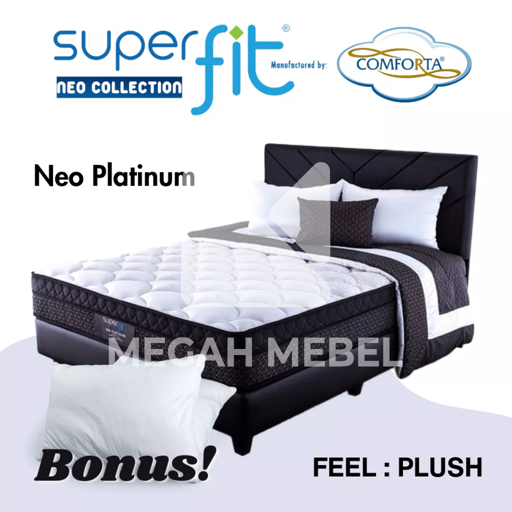 Superfit by Comforta Springbed Tipe Neo Platinum Full Set Kasur Saja