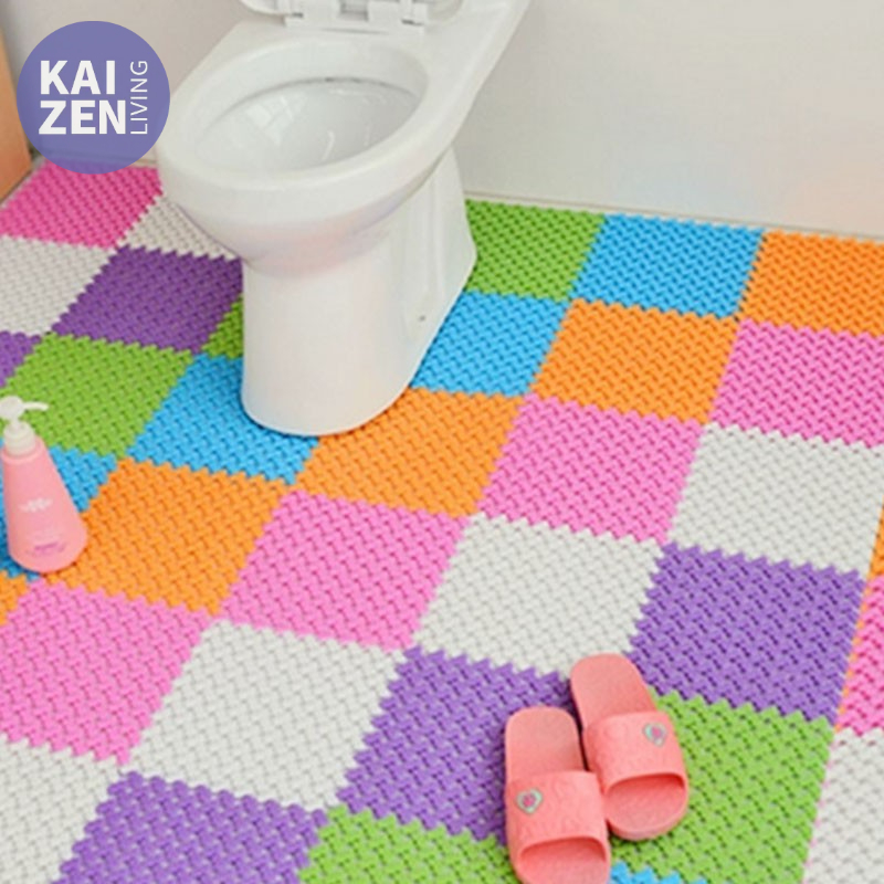 [Kaizen Living] Karpet Anti Slip Kamar Mandi  PVC Alas Anti Licin Dapur Mat Non slip 25x25cm