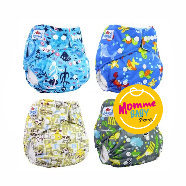 Clodi Popok Kain Bayi Babyland Snap Microfiber cewek+2 insert