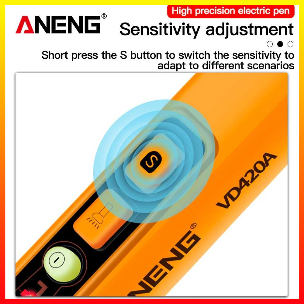 Tampilan LED Tester Pen Non Contact AC Voltage Detector 12-1000 V ANENG - MBOT2XBK