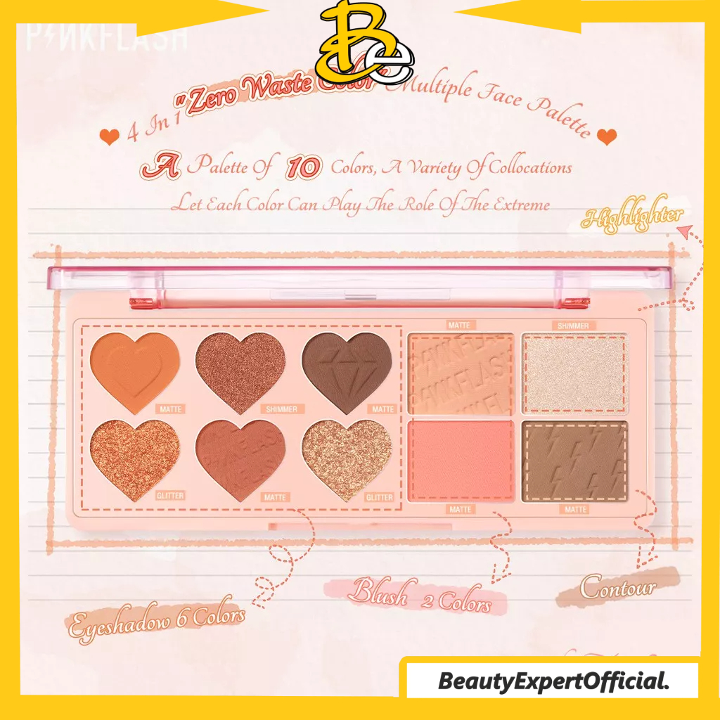 ⭐️ Beauty Expert ⭐️ PINKFLASH OhMyLove Multi Face Palette PF-M02 - Eye Shadow Blush Highlighter Contour