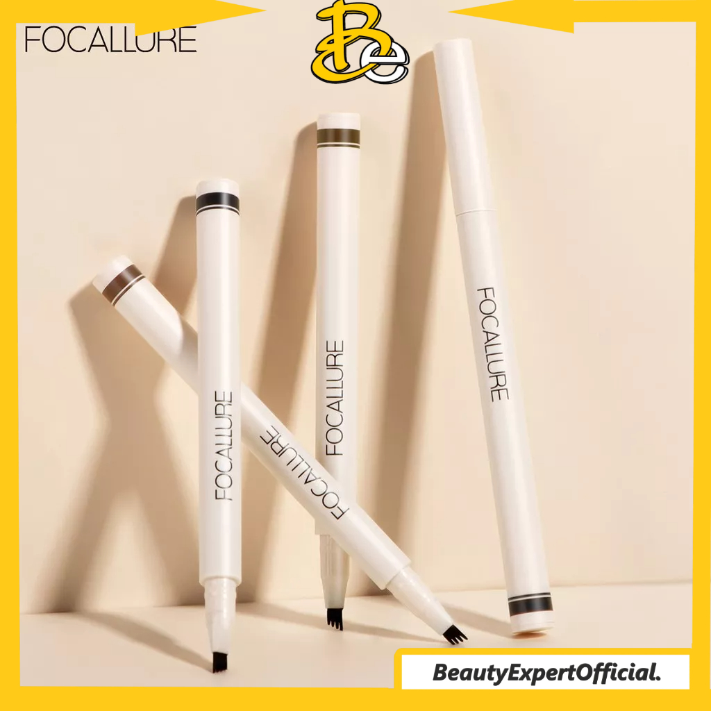 ⭐️ Beauty Expert ⭐️ FOCALLURE Anti Air Pensil Alis 4 Garpu - Alis Natural Eyebrow Pen