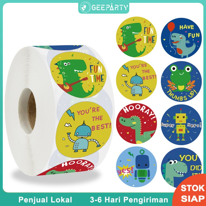 

500 pcs Dinosaurus Tema Stiker/ Untuk Perlengkapan Dekorasi Pesta Ulang Tahun