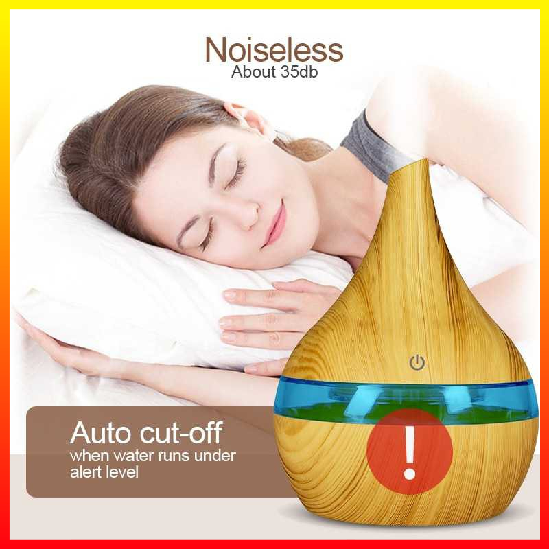 Alat Kelembaban Udara Air Humidifier Ultrasonic Wood Grain 300ml Taffware Humi K-H98 - 7RHZ5CBR