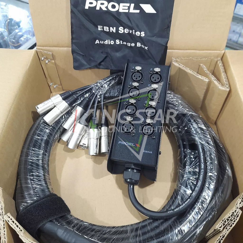 Kabel Snake Proel 8 channel EBN8 8 ch Cable 15 meter 15m Original EBN