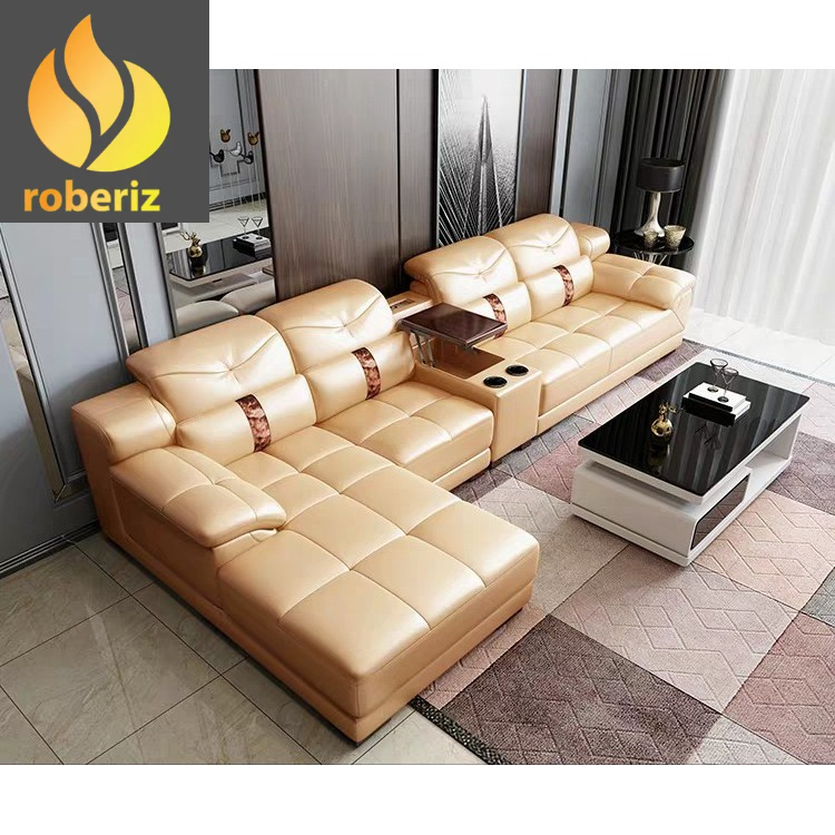 KURSI SOFA RUANG TAMU MEWAH FULL KULIT - SOFA CUSTOM ROBERIZ