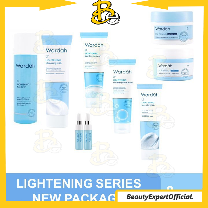 ⭐️ Beauty Expert ⭐️ Wardah Lightening Series | Serum |Toner |Whip Facial | Day &amp; Night Cream | Day Gel|Clay Mask|