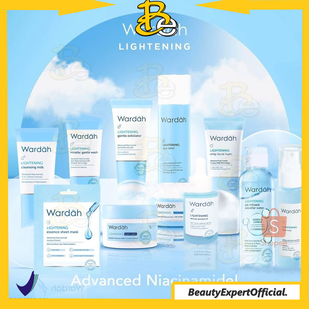 ⭐️ Beauty Expert ⭐️ Wardah Lightening Series | Serum |Toner |Whip Facial | Day &amp; Night Cream | Day Gel|Clay Mask|