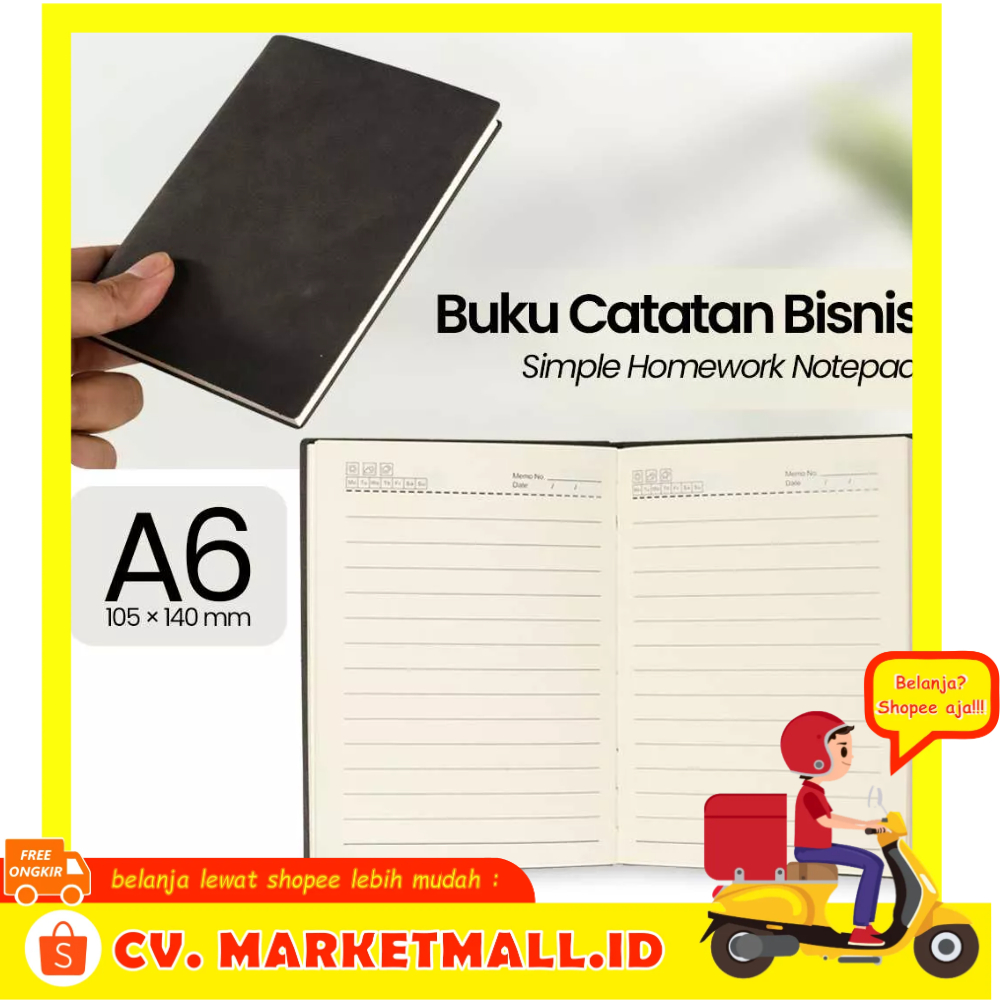 

Market Mall - Buku Catatan Hardcover Eksklusif Kertas Grid Tebal 68GSM 160 Lembar - Toddi 173