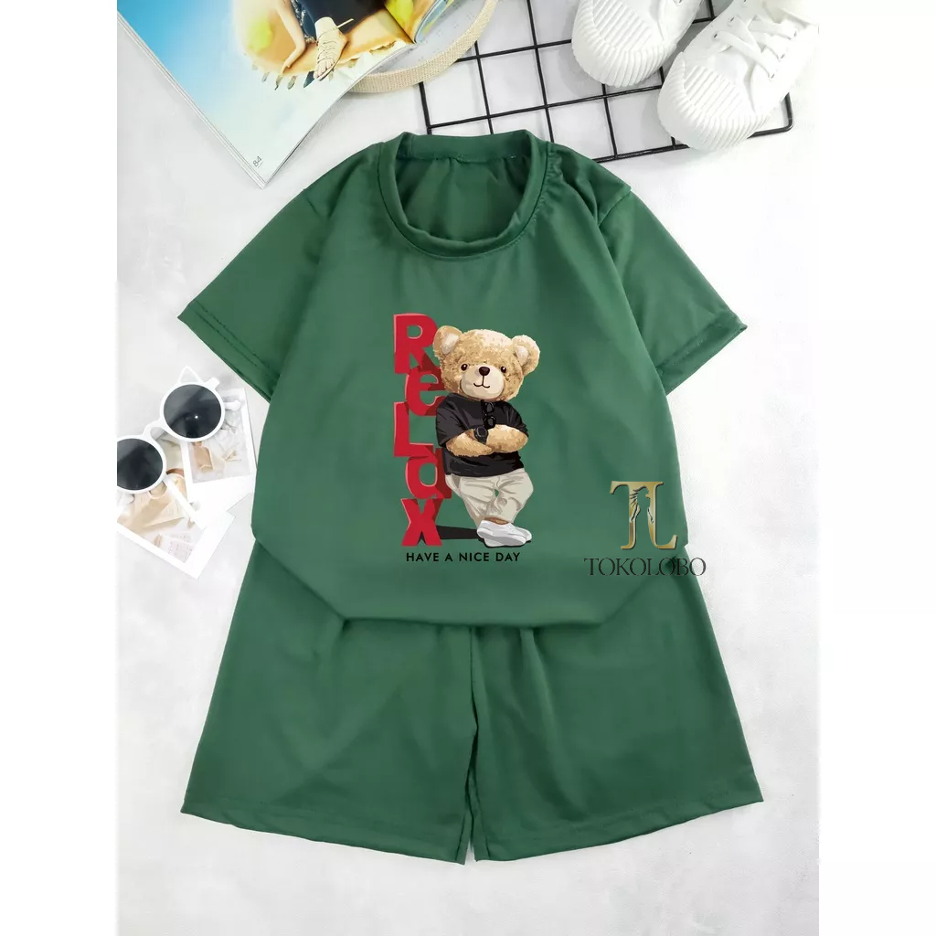 tokolobo SET ANAK RELAX     BEAR (SOFT SPANDEX) DTF PRINTING