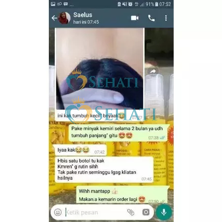 Minyak Penghitam Rambut Penghilang Uban Penebal Happy Kemiriku