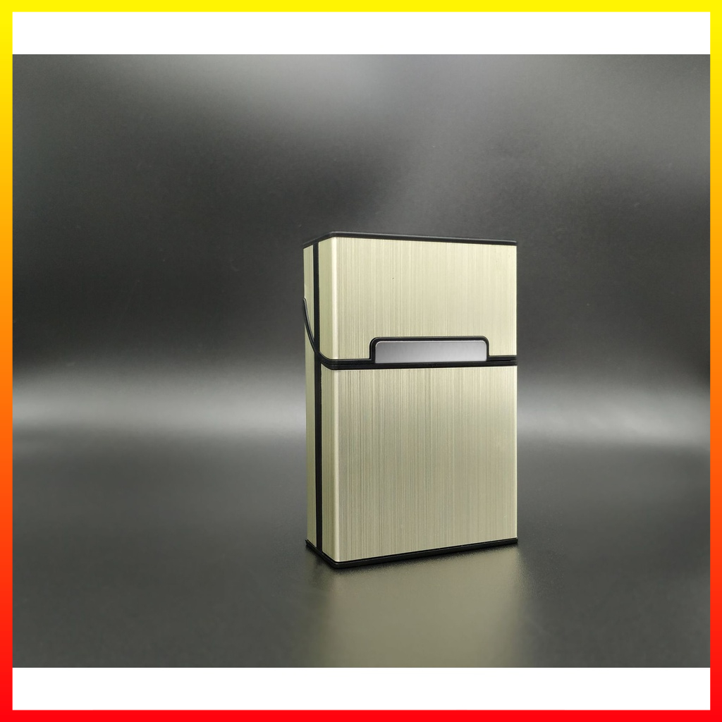 Kotak Keamanan Bungkus Rokok Elegan Desain Premium Aluminium Case Cigarete Firetric - OMTHRPBK