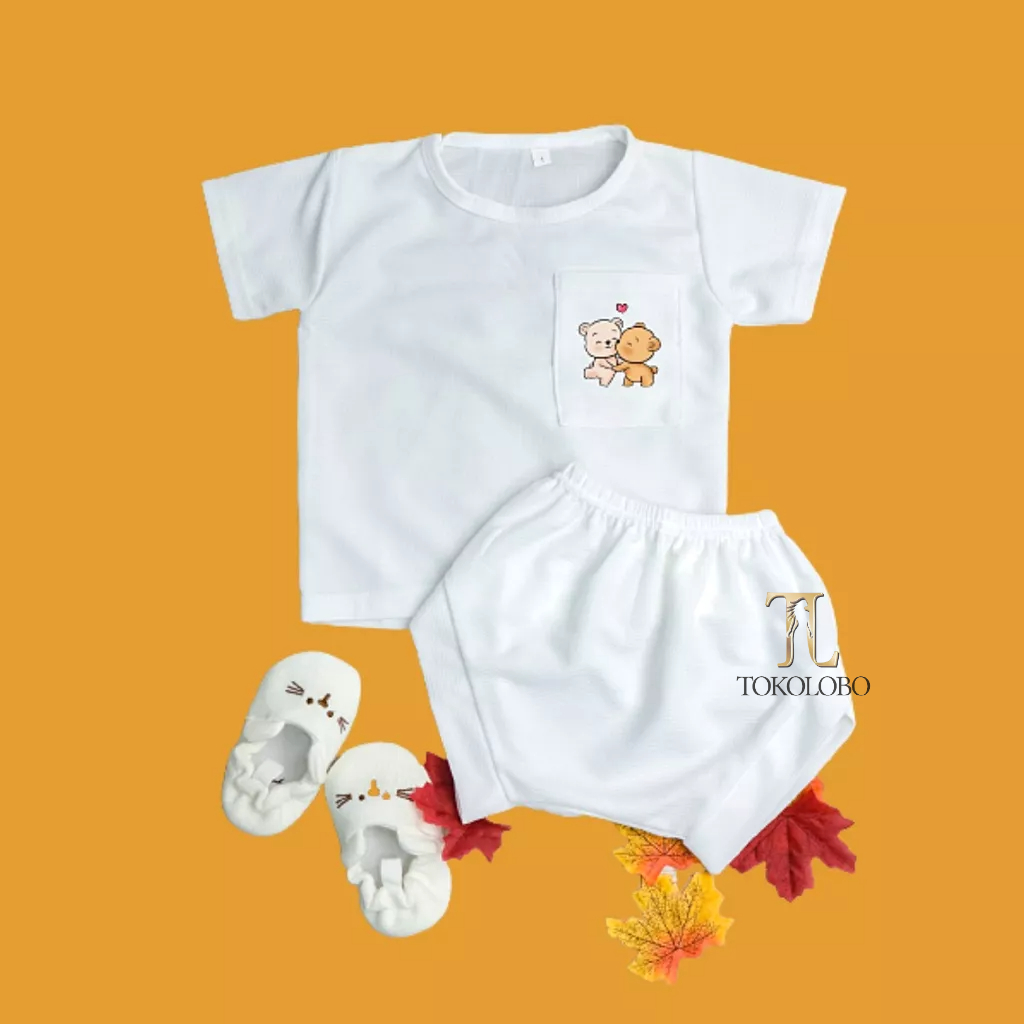 tokolobo SET ANAK CENDRIC PUTIH DTF Printing