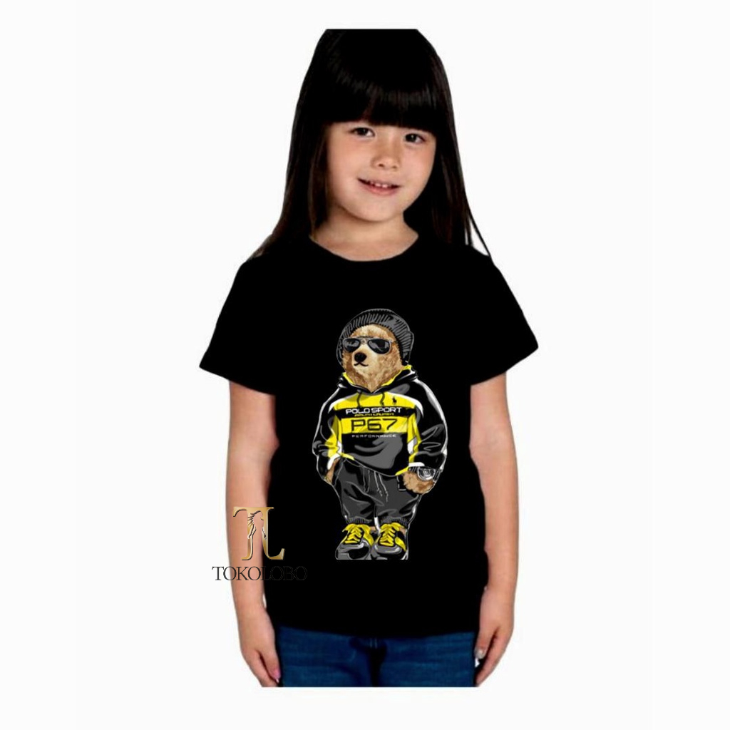 tokolobo Tshirt Anak BEAR MAMBA Print (Size 6 - 10)