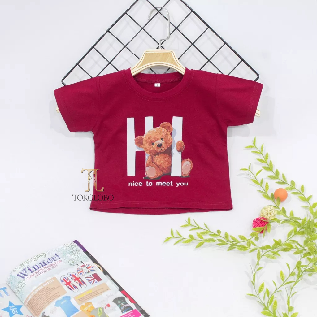 tokolobo Tshirt Anak NTMY Bear Print (Size 1 - 4)