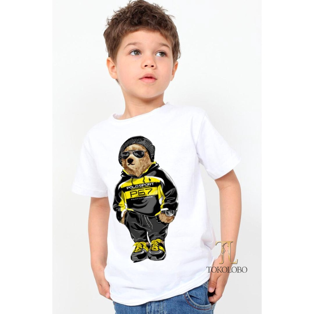 tokolobo Tshirt Anak BEAR MAMBA DTF Print (Size 1 - 4)